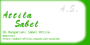 attila sabel business card